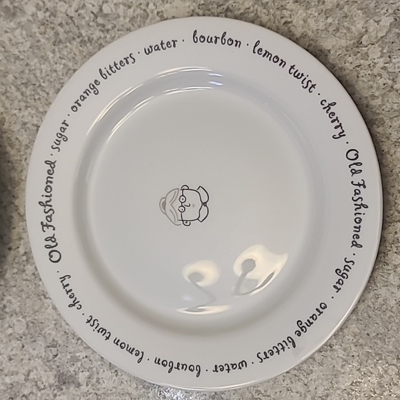 Pottery Barn Cocktail Recipe Plate Set of 4 - Picture 2 of 5